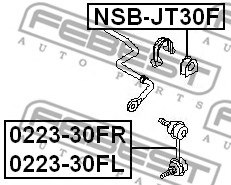 FEBEST NSB-JT30F Stabiliser Mounting